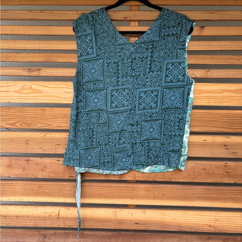 Tiny Elegant Patchwork Sleeveless Top - image 2